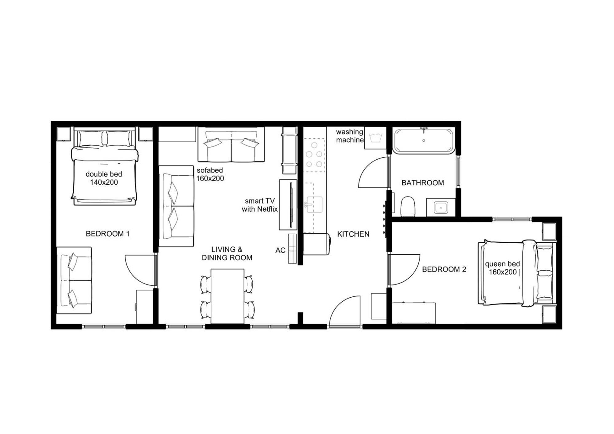 Apartment Kalvin 2bdr With Ac Budapest